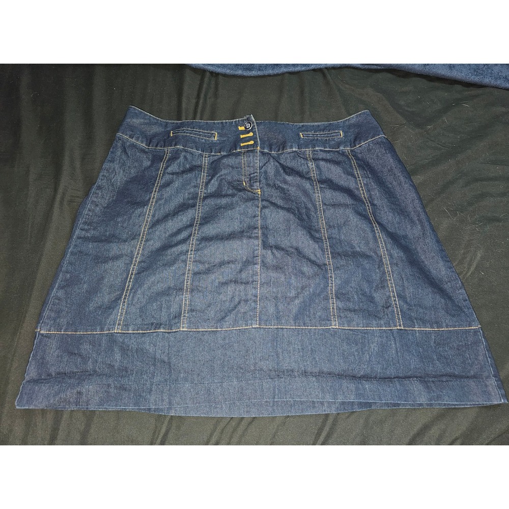 Womens Cato jean skirt  size 20W mini cute classy date night button zip